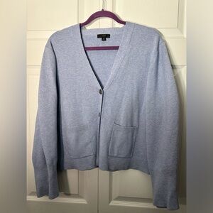 J.Crew 3x blue cardigan balloon sleeve